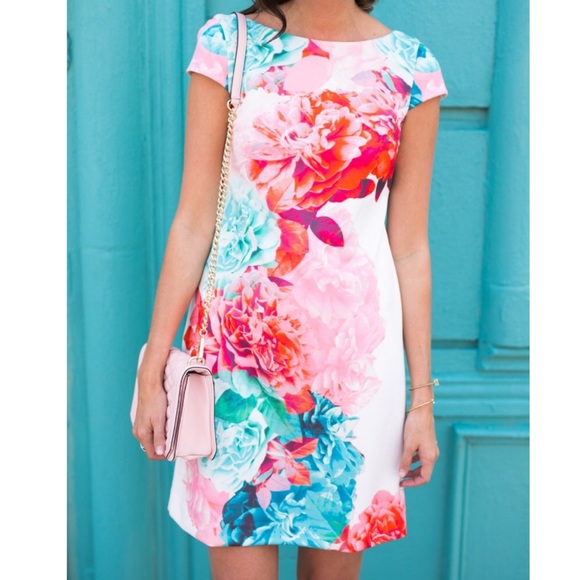 eliza j floral sheath dress